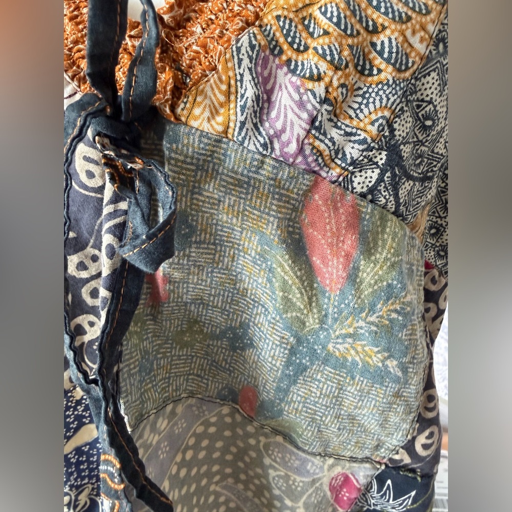 Patchwork Boho Halter Tie Back Top Jada Gypsy Sty… - image 7